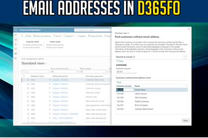 D365FO LogisticsElectronicAddress Email Not Copied Information