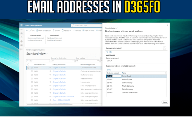 D365FO LogisticsElectronicAddress Email Not Copied Information